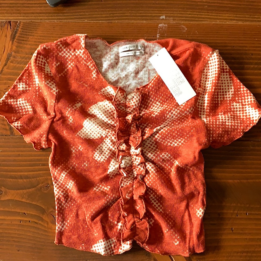 Orange&White cropped top, Urban Outfitters
